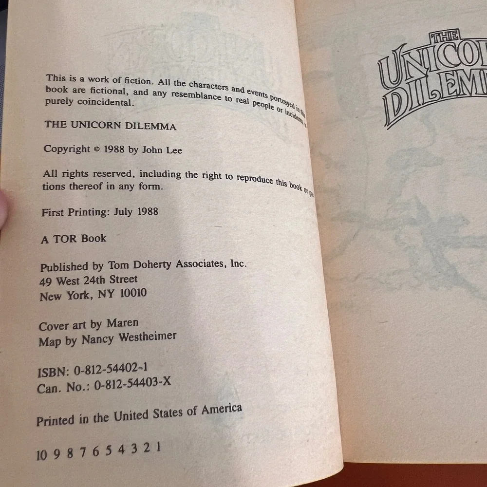 Tor Books unicorn dilemma